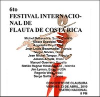 6to. Festival Internacional de Flauta de Costa Rica