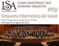Clases Magistrales a cargo de los solistas de la Filarmónica de Israel