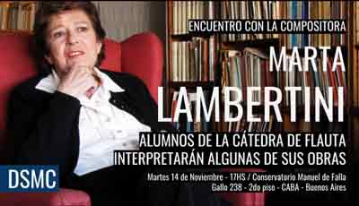Encuentro con la compositora Marta Lambertini