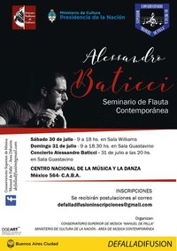 Seminario de Flauta contemporánea, Prof. Alessandro Baticci