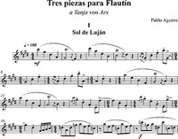 Tres piezas para flautín, P. Aguirre
