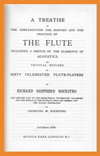 "A Treatise on the Flute" por Rockstro