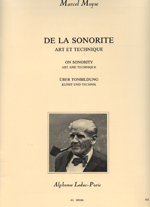 "De la sonorite, art et technique", de Moyse